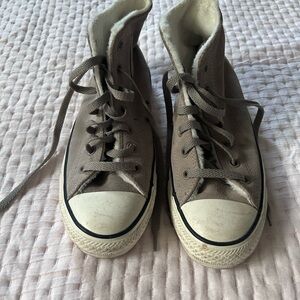 Suede fur lined converse